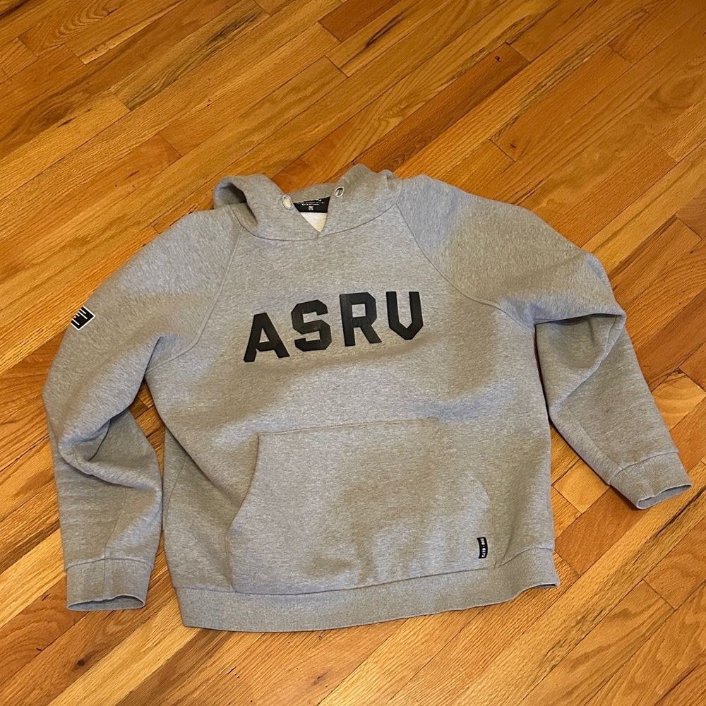ASRV Light Gray Hoodie with Fleece Interior